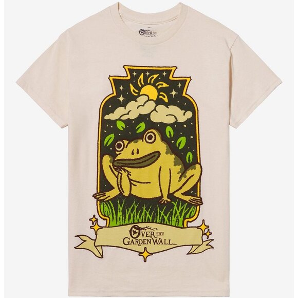 NWT Over The Garden Wall Frog Tarot Card Boyfriend Fit Girls T-Shirt - Size 3X J - Picture 1 of 4